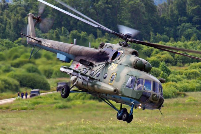 俄羅斯的 FSB Mi-8 直升機。   圖：翻攝自X帳號@igorsushko
