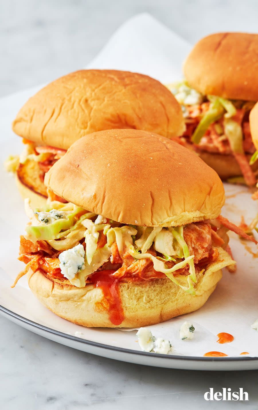 instant pot buffalo chicken sliders