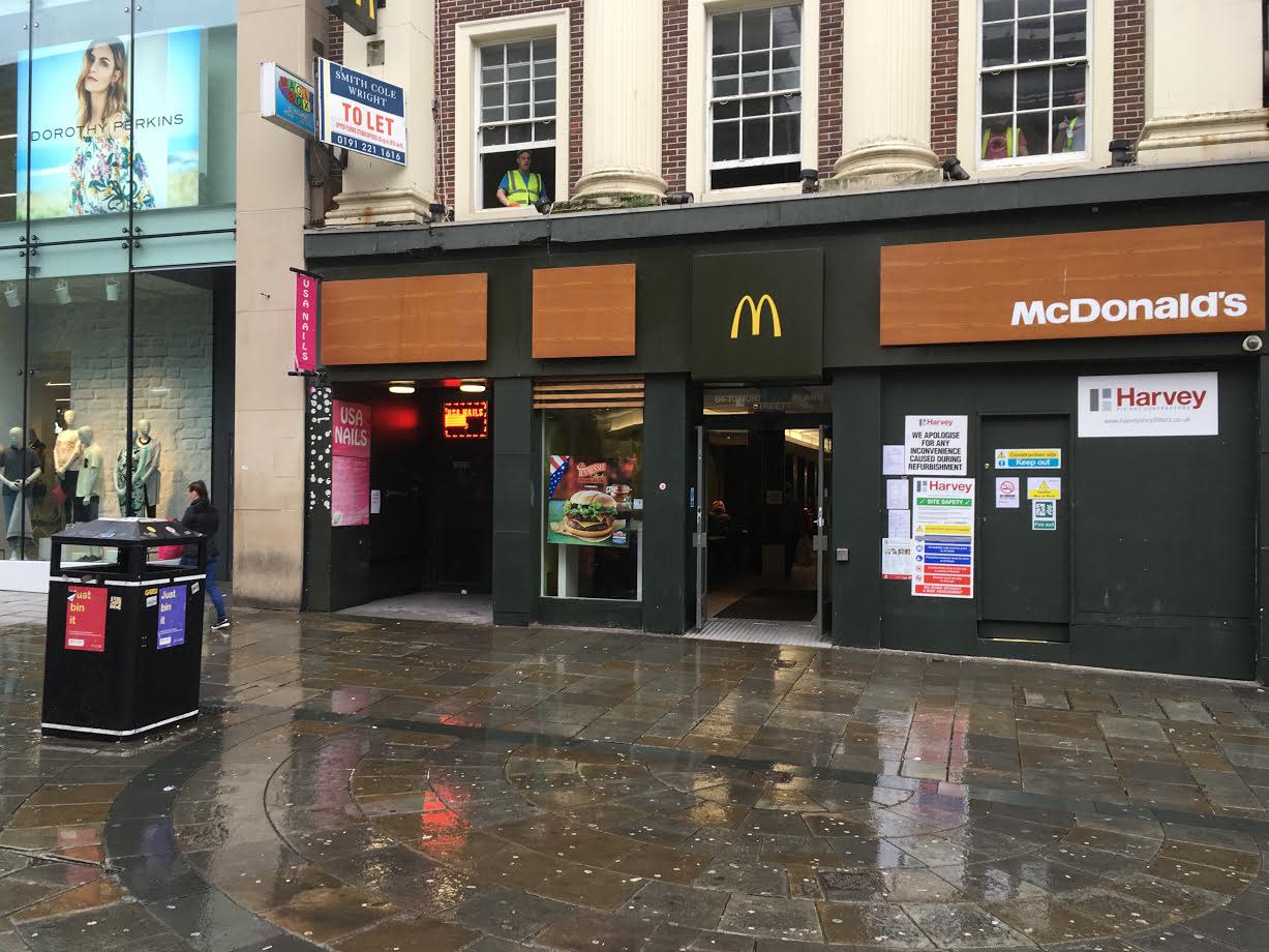 The McDonald's in Newcastle city centre where a schoolboy was knifed in front of shocked families. (Reach)