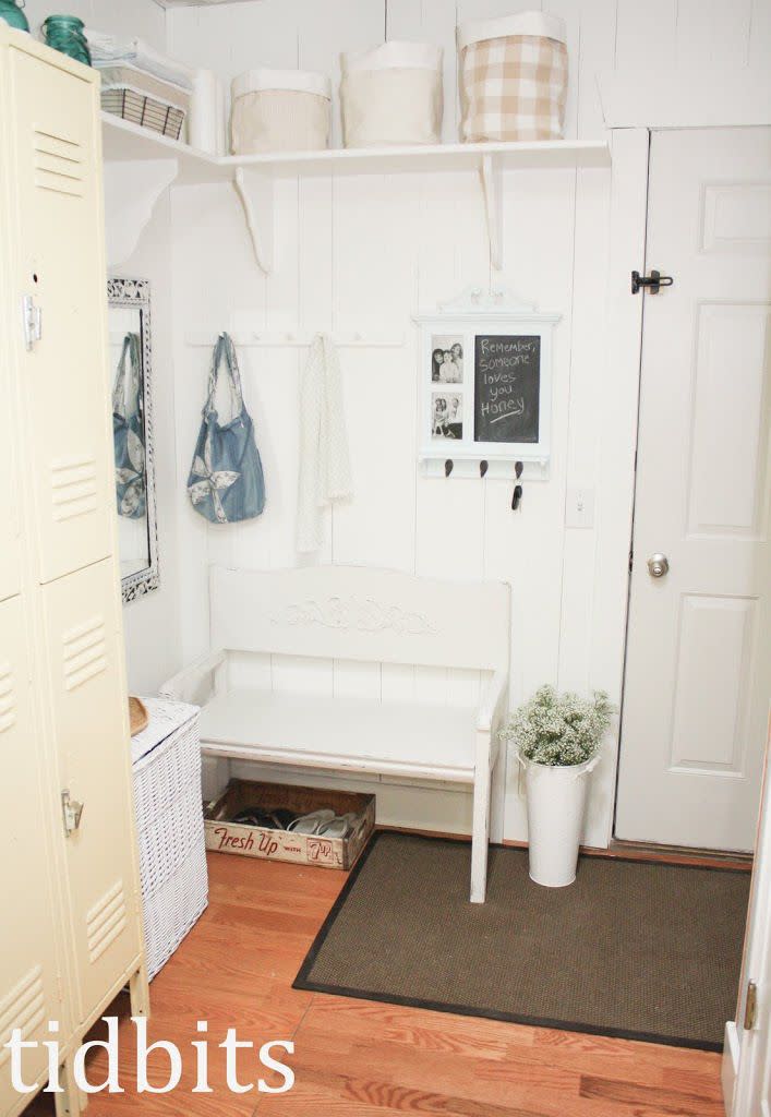 Transform an Entryway With Hooks and Shelves