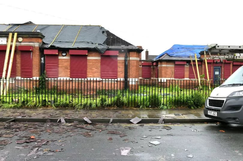 Work is being carried out to repair the roof -Credit:Donna Clifford/Grimsby Live