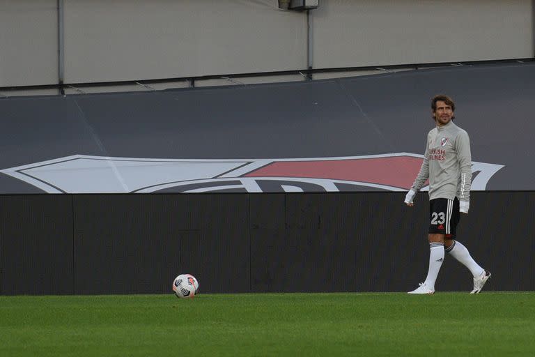 Leonardo Ponzio, uno de los emblemas de River que podría reemplazar al lesionado Enzo Pérez ante Racing.