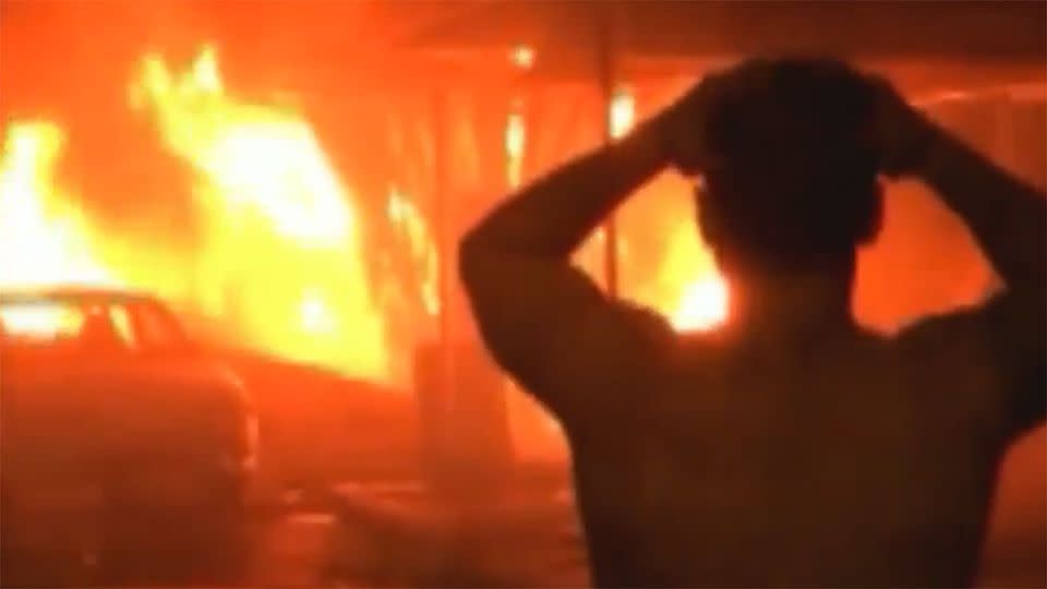 The court heard that an elaborate system of petrol containers and wicks were used in the September 4, 2014 blaze. Photo: 7 News