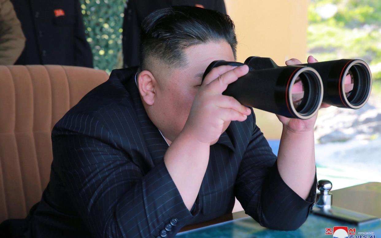 North Korea's leader Kim Jong-un supervises the latest ballistic missile drill in North Korea - REUTERS