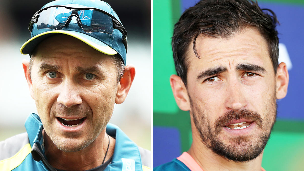 Mitchell Starc, pictured here speaking out amid fresh furore surrounding Justin Langer.