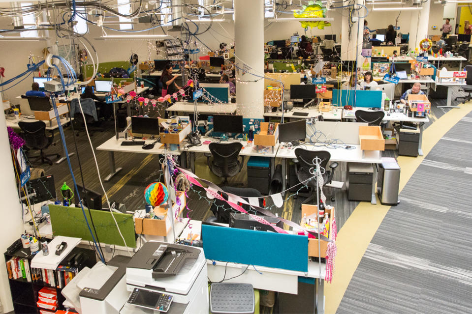 Zappos employees are encouraged to decorate their desks to reflect their personality and spark connections with co-workers. - Credit: Courtesy of Zappos