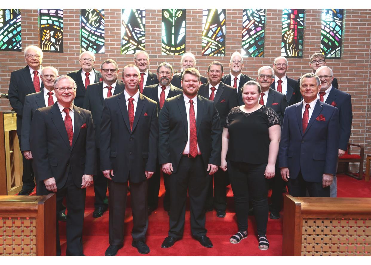 The Elkhart-based Singing Men of Northern Indiana will perform May 21, 2022, with three other choirs from Illinois and Michigan at Trinity on Jackson in Elkhart for an Armed Forces Day concert.