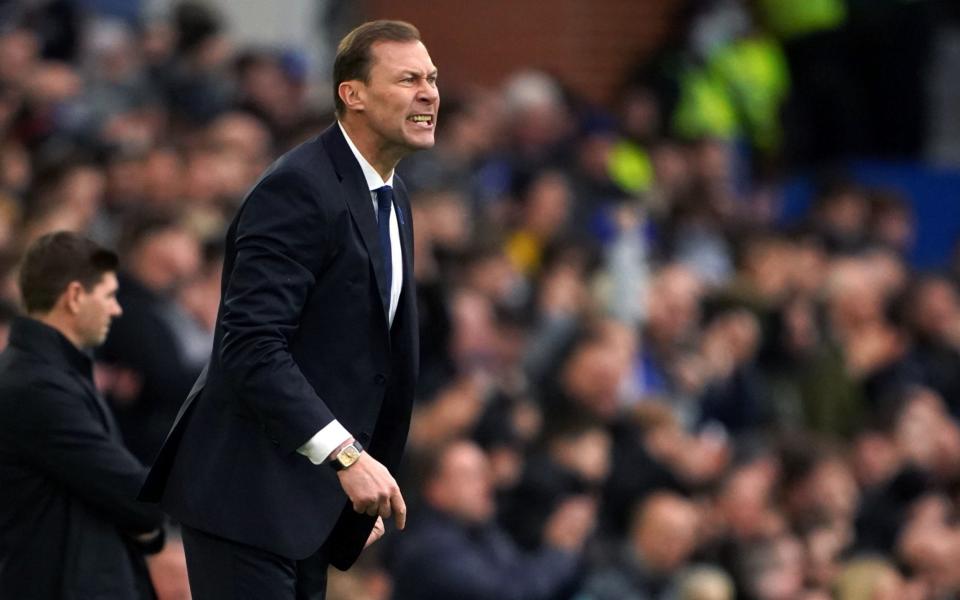 Everton interim manager Duncan Ferguson gestures on the touchline during the Premier League match at Goodison Park Park, Liverpool. Picture date: Saturday January 22, 2022 - PA