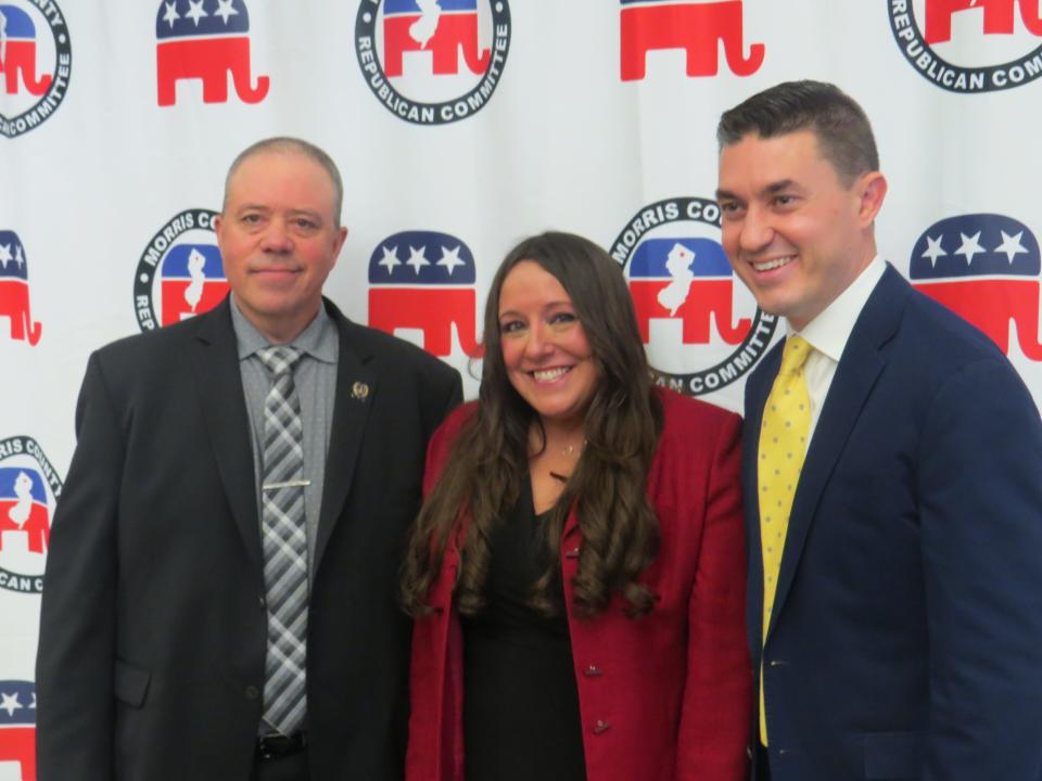 The winning District 24 ticket at the Morris County Republican Committee Convention: Parker Space (Senate) and Sussex County Commissioner Dawn Fantasia and Chester Township Mayor Mike Inganamort (Assembly).