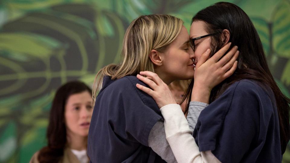 Taylor Schilling and Laura Prepon in Orange is the New Black