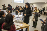 <p>Qualified voters cast a ballot for the Catalan regional election at an elementary school in Barcelona, Spain on Dec. 21, 2017. Following the referendum of October 2017, judged illegal by Madrid, Catalonia was led to vote again. Voters moved massively in the polls, but without the fervor of the previous autumn. (Photograph by Jose Colon / MeMo for Yahoo News) </p>
