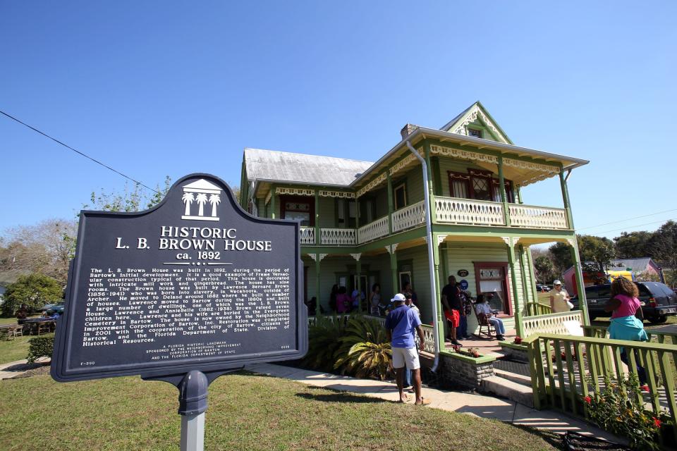 The L.B. Brown House serves as the backdrop for the Annual L.B. Brown Festival. The 2022 Festival will be held Feb 12 -13 on the grounds of the L.B. Brown House Museum at 470 L.B. Brown Ave. in Bartow. The house was built in 1892 by Lawrence Bernard Brown.