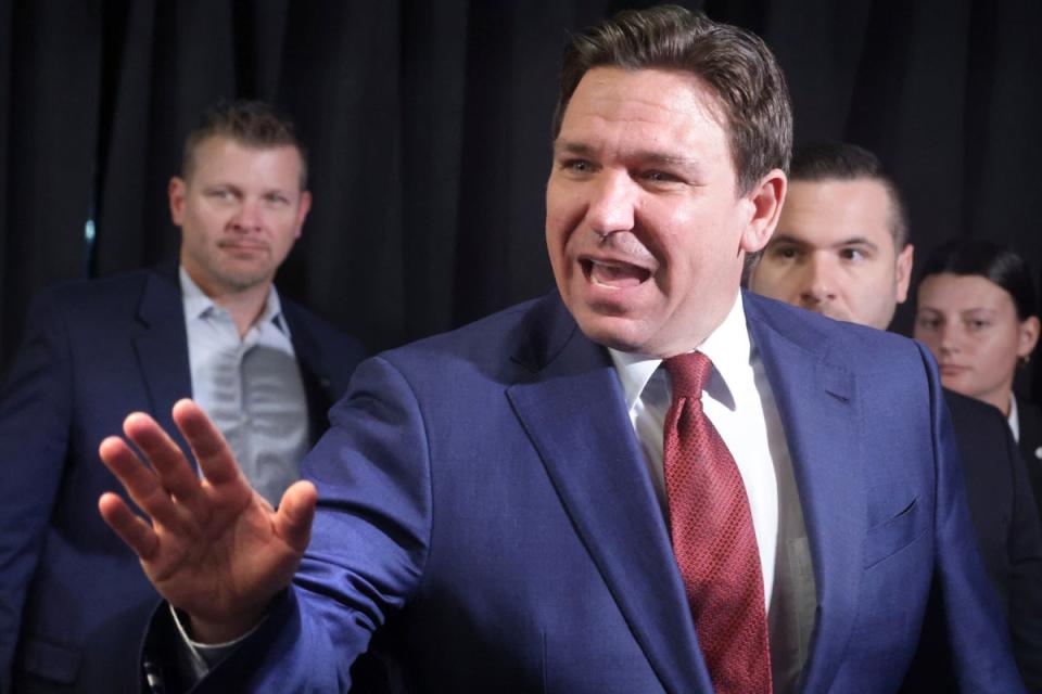 Ron DeSantis, the governor of Florida, won re-election by 20 points in 2022 after a narrow victory four years prior (AP)