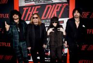 <p>Arriving in 2019 at the premiere of the Netflix biopic <em>The Dirt</em>, which is based on the band's best-selling book. The band also released four new songs for the film's soundtrack, which reached No. 10 on the Billboard 200.</p>