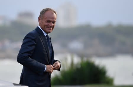 FILE PHOTO: Tusk at G7 summit in Biarritz in August 2019