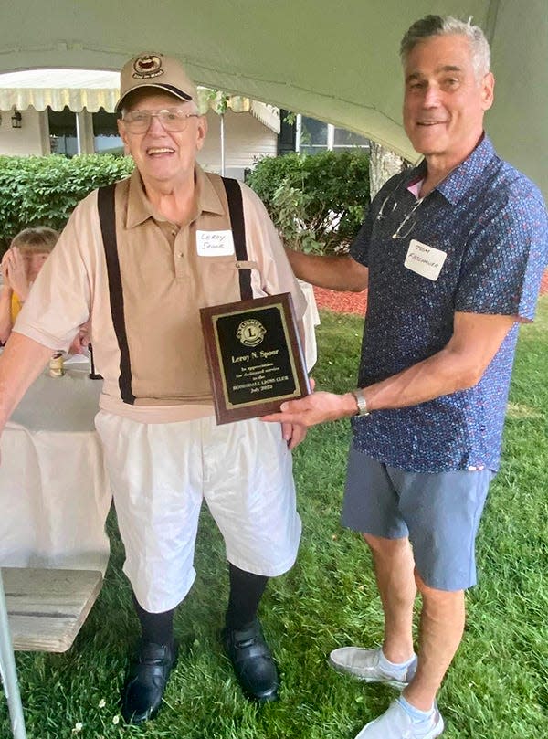 A passionate community advocate who volunteered countless hours with many non-profit organizations, Leroy Spoor passed away August 3 at the age of 83. He's shown here accepting a lifetime award from Tom Fasshauer on behalf of the Honesdale Lions Club.