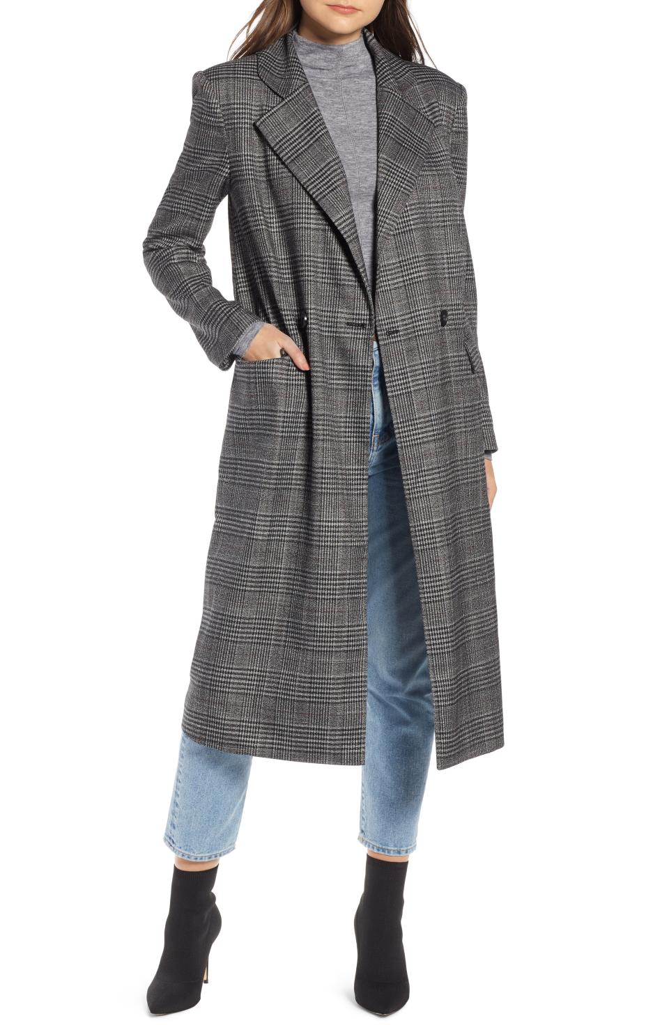 Plaid Topper Coat