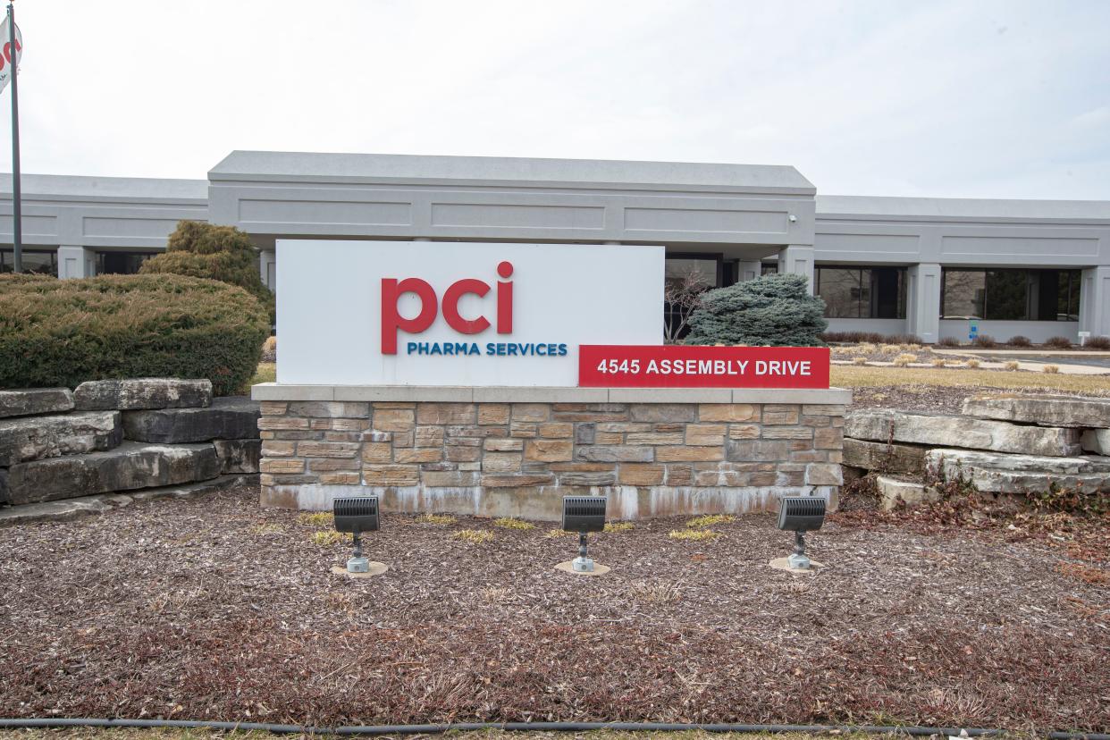 PCI Pharma Services, 4545 Assembly Drive, is seen on Thursday, March 23, 2023, in Rockford.