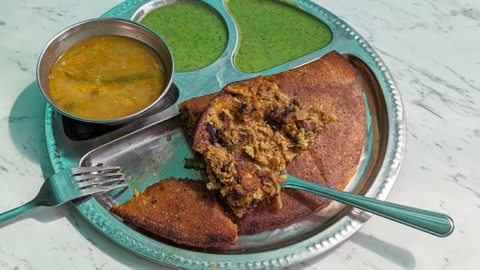 'Keema thosai' is another highlight on the menu here.