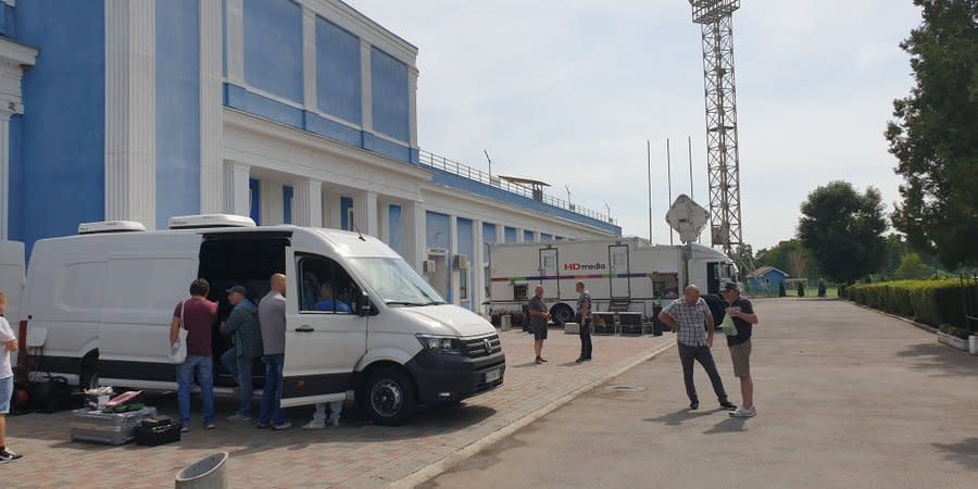 The Zorya-Vorskla game at the Avangard Stadium in Uzhgorod