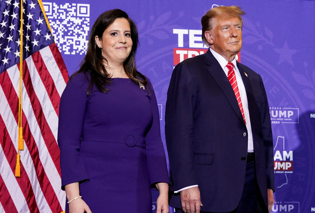 Elise Stefanik und Donald Trump bei einer Wahlkampfveranstaltung im Januar (Bild: REUTERS/Elizabeth Frantz)