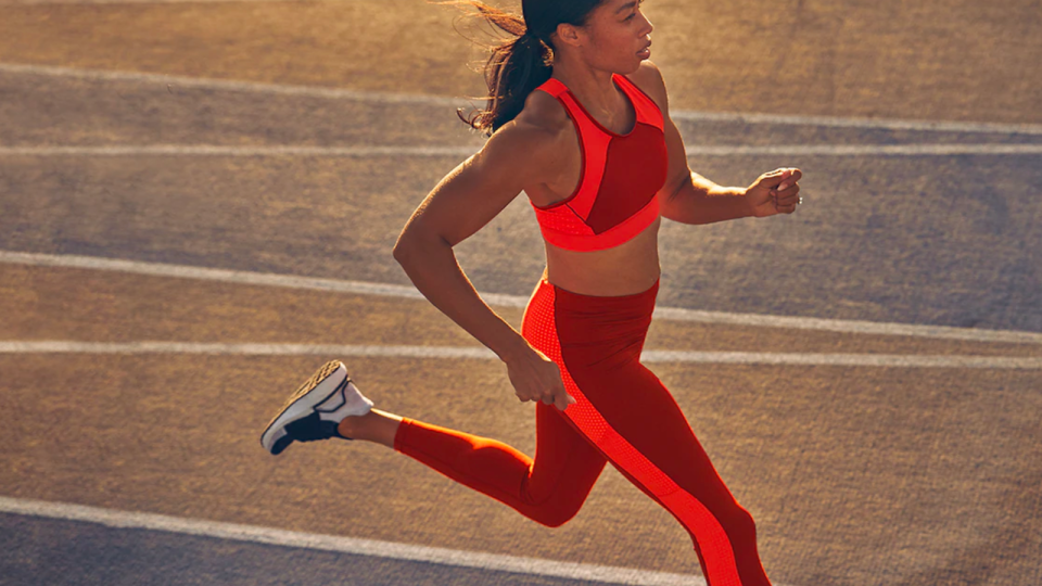 Allyson Felix's Athleta sportswear collection features matched sets, running basics and more.