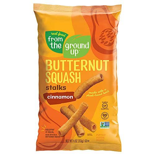 6) Brown sugar, salt, cinnamon, nutmeg, and paprika create the ultimate fall- flavored blend to coat light and airy veggie-based puffs. And with 24 stalks per serving, you’ll feel good about going back for more.