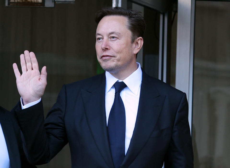 SAN FRANCISCO, CALIFORNIA - JANUARY 24: Tesla CEO Elon Musk leaves the Phillip Burton Federal Building on January 24, 2023 in San Francisco, California. Musk testified at a trial regarding a lawsuit that has investors suing Tesla and Musk over his August 2018 tweets saying he was taking Tesla private with funding that he had secured. The tweet was found to be false and cost shareholders billions of dollars when Tesla's stock price began to fluctuate wildly allegedly based on the tweet. (Photo by Justin Sullivan/Getty Images)