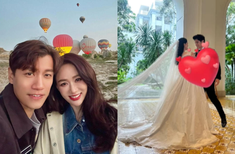 陳喬恩絕美婚紗照曝光。（圖／IG@iam_joechen、imdoris_1230）