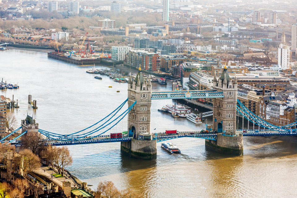 Tower Bridge and River Thames in London, UK. <i>(Photo: Getty)</i>