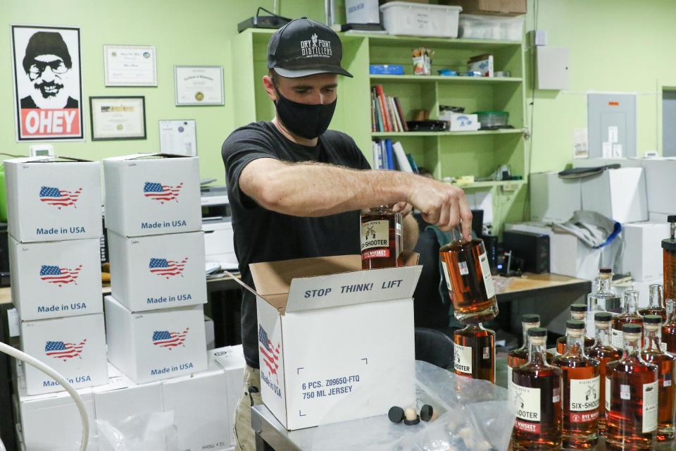 Chris Schaefer, co-founder of Dry Point Distillers and New Mexico State University alum, partnered with NMSU to produce the Pistol Pete's Six Shooter Rye Whiskey.