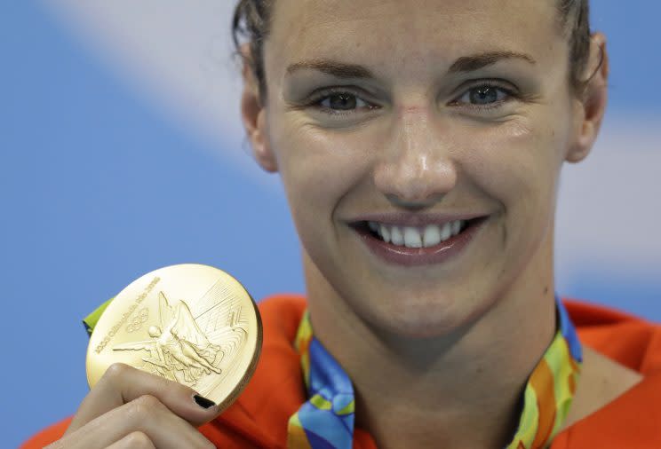 Katinka Hosszu has three gold medals at the Rio Games. (Reuters)