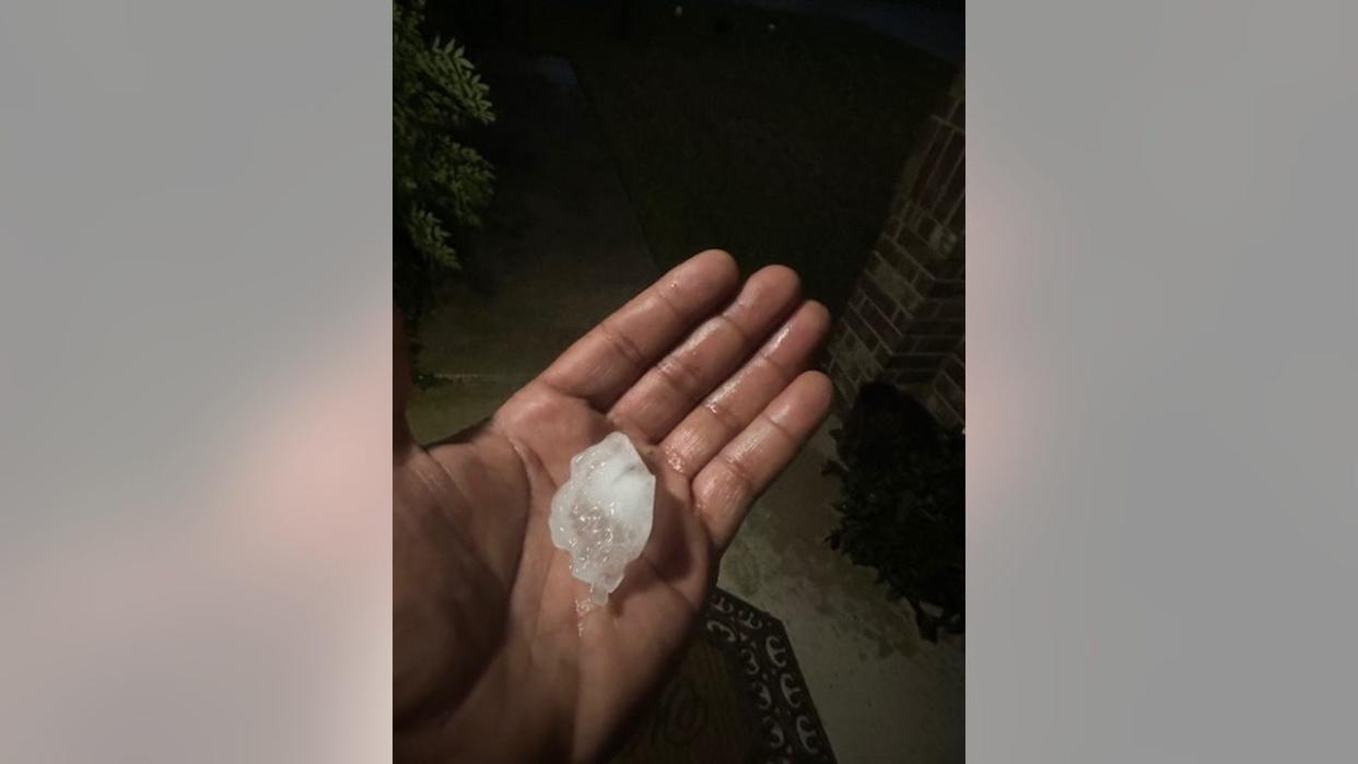 <div>Hail in Kyle on FM 150 from David Williams</div>