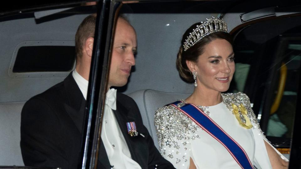 The couple's first state banquet under King Charles's reign