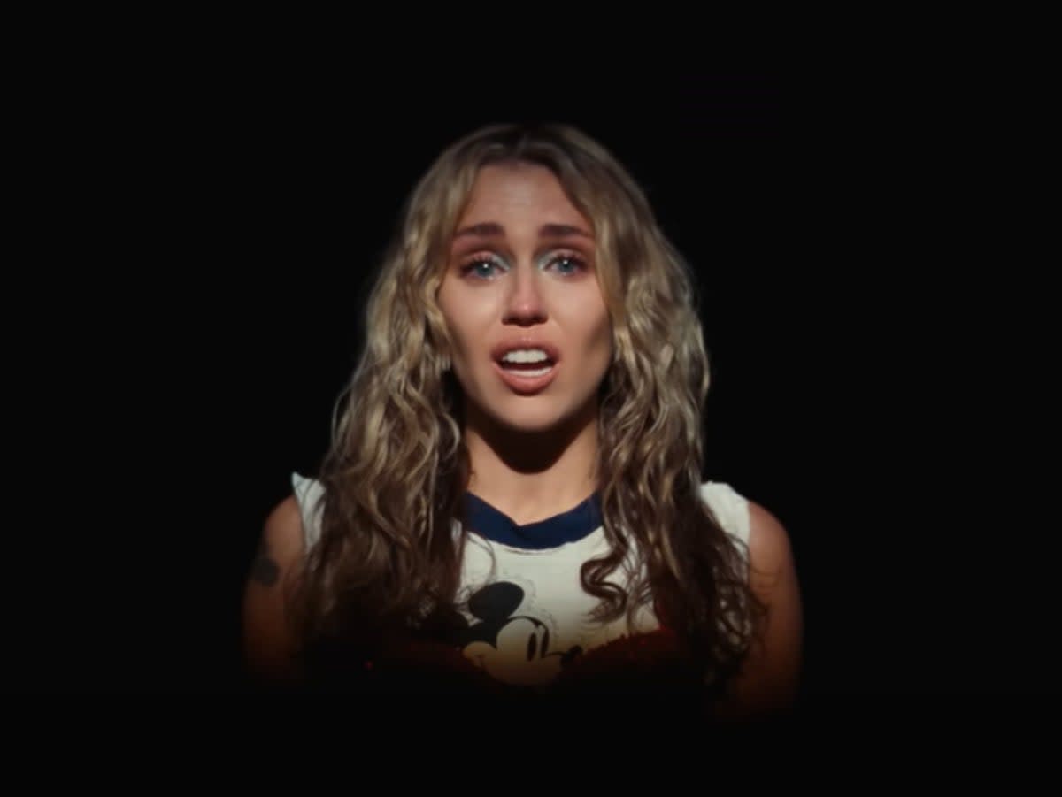 Miley Cyrus in her music video for ‘Used to Be Young' (YouTube/Columbia Records)