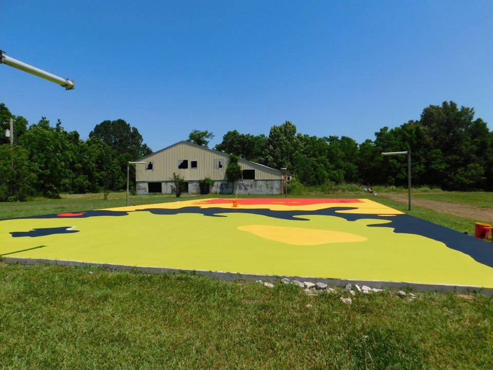 The Black Creative of Northeast Louisiana is painting a mural on the basketball court in Richwood. The mural is expected to be completed on June 18.