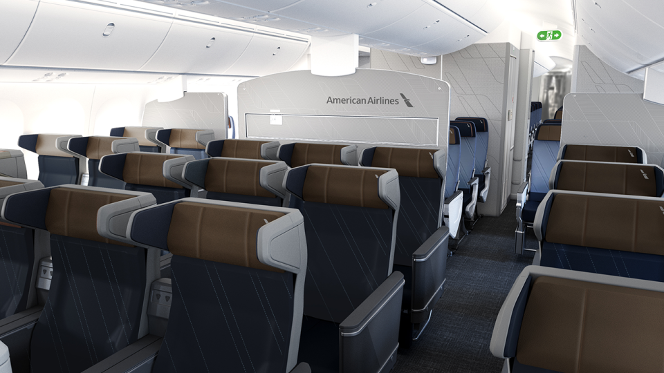 American Airlines premium economy on the new Boeing 787-9 Dreamliner. - American Airlines