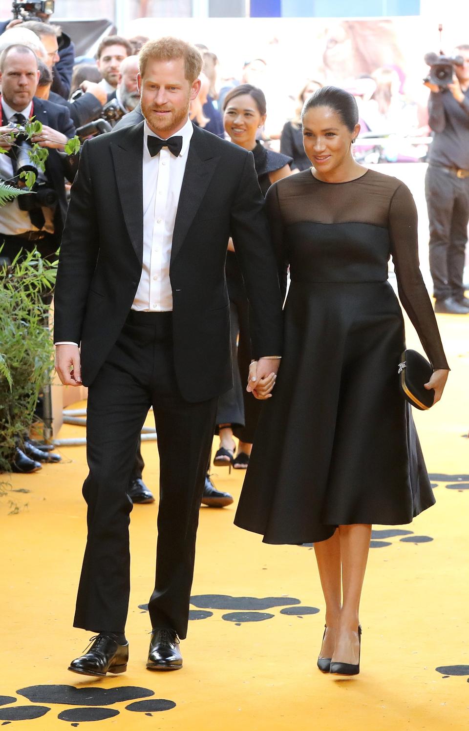 Meghan Markle and Prince Harry <a href="https://people.com/royals/meghan-markle-prince-harry-date-night-lion-king-premiere-new-parents/" rel="nofollow noopener" target="_blank" data-ylk="slk:stepped out for a date night to attend the London premiere of The Lion King;elm:context_link;itc:0;sec:content-canvas" class="link ">stepped out for a date night to attend the London premiere of <em>The Lion King</em></a><em>.</em> Meghan wore a gorgeous black fit-and-flare dress with long-sleeve sheer paneling, black slingback pumps and a matching black clutch. <strong>Get the Look!</strong> Romwe Women's High Waist Tulle Puff Sleeve Swing Hem Cocktail Party Short Dress, $9.99; <a href="https://www.amazon.com/ROMWE-Womens-Waist-Sleeve-Cocktial/dp/B07NWLP4LB/ref=as_li_ss_tl?keywords=black+long+sleeve+dress+with+sheer+sleeves&qid=1563387060&s=gateway&sr=8-131&linkCode=ll1&tag=poamzfmeghanmarklesummerstyle2019kphillips0719-20&linkId=714ca0dd1fcc8de1acaac9bbee835459&language=en_US" rel="nofollow noopener" target="_blank" data-ylk="slk:amazon.com;elm:context_link;itc:0;sec:content-canvas" class="link ">amazon.com</a> Morgan Lace Trim Velvet Mini Prom Dress in Black, $65 (orig. $130); <a href="https://click.linksynergy.com/deeplink?id=93xLBvPhAeE&mid=35719&murl=https%3A%2F%2Fus.asos.com%2Fmorgan%2Fmorgan-lace-trim-velvet-mini-prom-dress-in-black%2Fprd%2F10533112&u1=PEO%2CShopping%3AEverythingYouNeedtoCopyMeghanMarkle%27sChicSummerStyle%2Ckamiphillips2%2CUnc%2CGal%2C6939680%2C201907%2CI" rel="nofollow noopener" target="_blank" data-ylk="slk:asos.com;elm:context_link;itc:0;sec:content-canvas" class="link ">asos.com</a> Nanette Nanette Lepore Velvet-Trimmed Lace Dress, $126.40 (orig. $158); <a href="https://click.linksynergy.com/deeplink?id=93xLBvPhAeE&mid=13867&murl=https%3A%2F%2Fwww.bloomingdales.com%2Fshop%2Fproduct%2Fnanette-nanette-lepore-velvet-trimmed-lace-dress%3FID%3D3121241&u1=PEO%2CShopping%3AEverythingYouNeedtoCopyMeghanMarkle%27sChicSummerStyle%2Ckamiphillips2%2CUnc%2CGal%2C6939680%2C201907%2CI" rel="nofollow noopener" target="_blank" data-ylk="slk:bloomingdales.com;elm:context_link;itc:0;sec:content-canvas" class="link ">bloomingdales.com</a> Gal Meets Glam Collection Celeste Fit & Flare Dress, $148; <a href="https://click.linksynergy.com/deeplink?id=93xLBvPhAeE&mid=1237&murl=https%3A%2F%2Fshop.nordstrom.com%2Fs%2Fgal-meets-glam-collection-celeste-fit-flare-dress%2F5064986&u1=PEO%2CShopping%3AEverythingYouNeedtoCopyMeghanMarkle%27sChicSummerStyle%2Ckamiphillips2%2CUnc%2CGal%2C6939680%2C201907%2CI" rel="nofollow noopener" target="_blank" data-ylk="slk:nordstrom.com;elm:context_link;itc:0;sec:content-canvas" class="link ">nordstrom.com</a> The Kooples Beaded Lace & Mesh Midi Dress, $211.20 (orig. $528); <a href="https://click.linksynergy.com/deeplink?id=93xLBvPhAeE&mid=13867&murl=https%3A%2F%2Fwww.bloomingdales.com%2Fshop%2Fproduct%2Fthe-kooples-beaded-lace-mesh-midi-dress%3FID%3D3217479&u1=PEO%2CShopping%3AEverythingYouNeedtoCopyMeghanMarkle%27sChicSummerStyle%2Ckamiphillips2%2CUnc%2CGal%2C6939680%2C201907%2CI" rel="nofollow noopener" target="_blank" data-ylk="slk:bloomingdales.com;elm:context_link;itc:0;sec:content-canvas" class="link ">bloomingdales.com</a> Jill Jill Stuart Ruched V Neck Dress, $388; <a href="https://click.linksynergy.com/deeplink?id=93xLBvPhAeE&mid=42352&murl=https%3A%2F%2Fwww.shopbop.com%2Fruched-neck-dress-jill-stuart%2Fvp%2Fv%3D1%2F1505176527.htm&u1=PEO%2CShopping%3AEverythingYouNeedtoCopyMeghanMarkle%27sChicSummerStyle%2Ckamiphillips2%2CUnc%2CGal%2C6939680%2C201907%2CI" rel="nofollow noopener" target="_blank" data-ylk="slk:shopbop.com;elm:context_link;itc:0;sec:content-canvas" class="link ">shopbop.com</a>