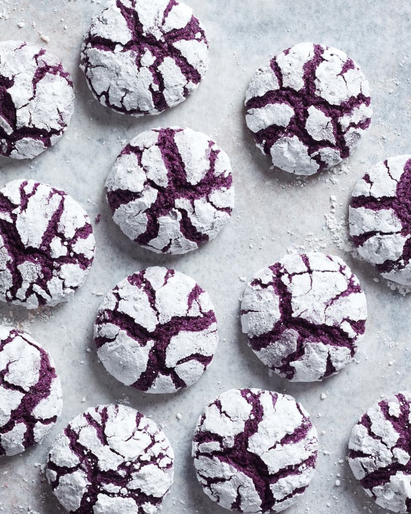 Ube Crinkle Cookies