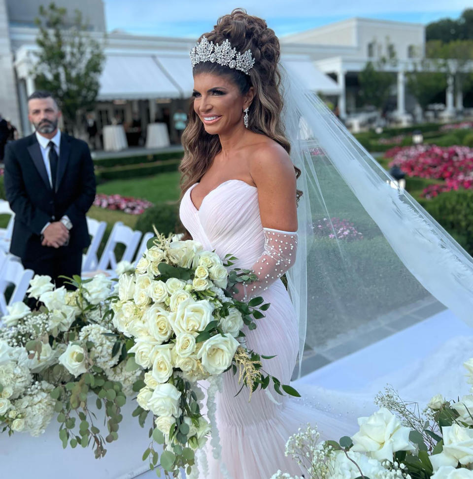 <p><a href="https://people.com/tag/teresa-giudice/" rel="nofollow noopener" target="_blank" data-ylk="slk:Teresa Giudice;elm:context_link;itc:0;sec:content-canvas" class="link ">Teresa Giudice</a> and <a href="https://people.com/tv/teresa-giudice-luis-ruelas-relationship-timeline/" rel="nofollow noopener" target="_blank" data-ylk="slk:Luis "Louie" Ruelas;elm:context_link;itc:0;sec:content-canvas" class="link ">Luis "Louie" Ruelas</a> were surrounded by loved ones as they <a href="https://people.com/tv/teresa-giudice-luis-ruelas-married/" rel="nofollow noopener" target="_blank" data-ylk="slk:celebrated their big day;elm:context_link;itc:0;sec:content-canvas" class="link ">celebrated their big day</a> on Aug. 6 front of 220 guests at the <a href="https://www.parkchateau.com/" rel="nofollow noopener" target="_blank" data-ylk="slk:Park Chateau Estate & Gardens;elm:context_link;itc:0;sec:content-canvas" class="link ">Park Chateau Estate & Gardens</a> in East Brunswick, New Jersey.</p>