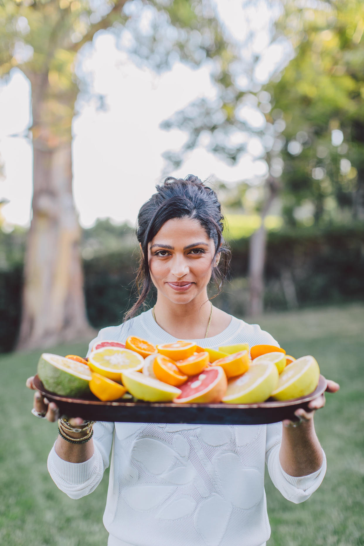  Camila Alves McConaughey warns about sneaky sugars hidden in some of our favorite foods: tomato sauces, salad dressing and ketchup. (Photo: Ashley Burns)