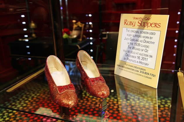 Iconic Ruby Slippers From "The Wizard Oz" Unveiled In Beverly Hills - Credit: Brian To/FilmMagic
