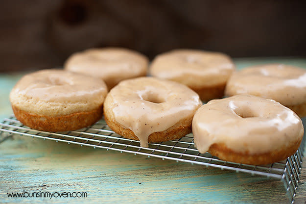 <strong>Get the <a href="http://www.bunsinmyoven.com/2012/07/12/browned-butter-glazed-cinnamon-donuts/">Brown Butter Glazed Cinnamon Donuts recipe </a> from Buns In My Oven</strong>