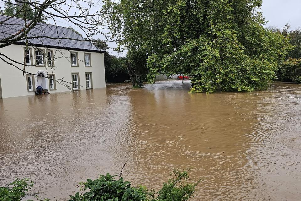 Flooding in Midleton, Co Cork, caused by Storm Babet (Damien Rytel/PA) (PA Media)