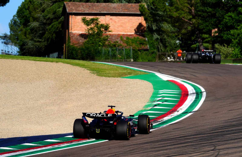Dutch Formula One driver Max Verstappen of the Red Bull Racing team in action during the second practice session at the Autodromo Internazionale Enzo e Dino Ferrari race track, ahead of the Formula One Emilia Romagna Grand Prix. David Davies/PA Wire/dpa