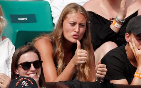 Thiem was cheered on by girlfriend and fellow tennis player Kristina Mladenovic - Credit: Reuters