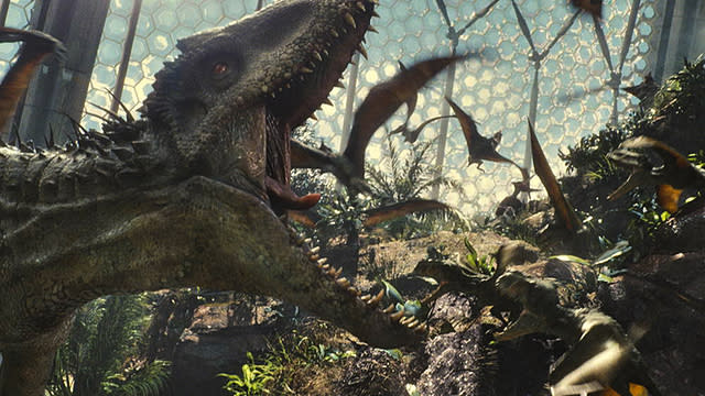 Is <em>Jurassic World</em> better than <em>Jurassic Park</em>? That seems to be the only question people want answered about director <strong>Colin Trevorrow</strong>’s ( <em>Safety Not Guaranteed</em>) reboot of the beloved franchise. Over a decade after the last installment — and 22 years after a T. rex wreacked havoc on the original park — Trevorrow's movie takes us back to Isla Nublar and a now fully functioning dinosaur theme park. To answer the question: It’s better than <em>The Lost World</em> and <em>Jurassic Park 3</em>, hands down, but nothing could top the original. Did you truly think it would? <strong> NEWS: This is what the cast of ‘Jurassic Park’ looks like over 20 years later</strong> Universal Pictures Up top, if you’re someone who thinks that <em>Jurassic Park</em> is too sacred for yet another sequel, you’re using extinct logic. When a property makes billions of box office dollars and is globally adored, studios will want to continue that success. 2013’s retrofitting of <em>JP</em> into 3D (a fad that’s since gone out of style as theaters look toward the fourth dimension) proved that it still has legs. Like bringing dinosaurs back to life using DNA found in blood from mosquitoes that were themselves found in petrified amber, you can only hope for the best. <em>Jurassic World</em> is the first entry worthy of being a <em>Jurassic Park</em> sequel. Smartly, <em>Jurassic World</em> leans heavily into the plot of <em>Jurassic Park</em>. (Whereas, if it leaned into the plot of <em>Lost World</em> — dinosaurs living in the wild on another, previously unheard of island! — or <em>JP3</em> — ??? — it would've caved in on itself.) Universal Pictures There’s a lot that will seem familiar: Odd couple protagonists ( <strong>Sam Neill</strong> and <strong>Laura Dern</strong> before; now, <strong>Chris Pratt</strong> as former-Navy animal whisperer Owen Grady and <strong>Bryce Dallas Howard</strong> as no-nonsense corporate darling Claire Dearing, who don’t start off as a couple, but, if you’ve ever seen a movie in your life, you know how they'll end up), and the children ( <strong>Nick Robinson</strong> and <strong>Ty Simpkins</strong>, both charming in a way kids in movies usually aren’t) who force the adults to put aside their differences for the greater good. There’s also the well-intentioned businessman who wants to spare no expense (John Hammond has relinquished the park to <strong>Irrfan Khan</strong>’s Mr. Masrani), the villain who wants to use dinosaurs for his own gain (Dennis Nedry succeeded by <strong>Vincent D'Onofrio</strong>’s InGen head of security, Vic Hoskins, who wants to militarize raptors), and a scientist who maybe oversteps his bounds ( <strong>BD Wong</strong> reprising his role, the only human character to return to the franchise). <strong> NEWS: Pratt tells ET what he’s sorry for on the ‘Jurassic World’ press tour</strong> Then there’s what’s new. That’s the movie's biggest triumph: The park itself. The grand, sweeping shots of Jurassic World, set to that classic <strong>John Williams</strong> theme, are the first time in three sequels that will make you feel any of the awe and magic you felt the first time. The attractions — including a petting zoo with baby triceratops! — manage to capture the imagination as much as anything <strong>Steven Spielberg</strong> showcased during his tenure. In all honestly, we could have watched just the normal operating procedures at the park for two hours and would have been just as happy. Alas, chaos must ensue at the park, eventually, or we don’t have a movie. Universal Pictures <em> Jurassic World</em> manages to bring itself into the 21st century fairly deftly. It’s self-referencing in the way all blockbusters self-reference in the 2010s, and openly winks at its own product placement — an early gag has Claire boasting about “Verizon Wireless presents Indominus rex” — though it does misstep in this same department with constant Mercedes Benz plugs. No surprise, since Indominus rex stars in her own Mercedes ad. As for concerns over CGI taking the place of animatronics, ultimately they are unwarranted. The movie is beautiful. The dinosaurs are breathtaking. There is so much wow-factor and spectacle to behold in the two hours of impressively staged action set piece after action set piece that you’re never not having fun. It’s a pure joy to watch. Isn’t that what we demand from a <em>Jurassic Park</em> movie? That said, it suffers some of the same pitfalls most modern blockbusters do: There are <em>“human moments”</em> oddly shoehorned within action bits. (A romantic kiss during a pteranodon attack? Seems unlikely.) It can be a bit heavy-handed with morality too, especially since there is no real lesson to be learned except what we already know: Bringing back dinosaurs always ends badly. Universal Pictures There is also a problem inherent to <em>Jurassic </em>movies: That human characters, by rule, are less interesting than dinosaurs. Pratt — who abandons the goofy charm of Star-Lord and instead plays a straightforward action hero in the vein of, ahem, <em>Indiana Jones</em> — is not the star of the movie. Nor is Howard, who is great. The dinosaurs are the star. The movie gives more somberness to the death of one sauropod than to all of the humans chomped up and spit out by various dinos, combined. <strong> WATCH: Here's a day in the life of Chris Pratt on the <em>Jurassic World</em> set</strong> The exception is scene-stealing performances by <strong>Jake Johnson</strong> ( <em>New Girl</em>) and <strong>Lauren Lapkus</strong> ( <em>Orange Is the New Black</em>), as control room flunkies Lowery and Vivian. Johnson has gotten plenty of hat tips already, but his performance hinges on Lapkus’, who is equally fun to watch. One of their scenes in particular, a send-up of the hero getting the girl, got by far the biggest laugh of the movie. Runner up: During that aforementioned pterardon attack, a man is shown desperately fleeing with two margaritas in his hands. The Indominus rex isn't necessarily the star either. The Tyrannosaurus (the same T. rex from Spielberg’s <em>Jurassic Park</em>!) and the raptors, clever as ever, provide plenty of entertainment, but the heavy weight champ of the movie is the mosasaur. The mosasaur — the giant, underwater reptile who eats a great white shark in the trailer — executes one of the most brutal kills of the entire franchise, and every time she appeared onscreen, the audience shrieked with pleasure. Maybe she’s a metaphor for the movie: Completely bonkers, but there to please. <strong> NEWS: Jessica Chastain wants you to know se is not in ‘Jurassic World’</strong> Universal Pictures It’s not surprising then that like <em>Jurassic Park</em> before it, <em>Jurassic World</em> leaves us wondering: Where do we go from here? <em>JW</em> stands on its own and would work as a fulfilling one-off, but Trevorrow made sure to plant seeds that could carry over into a sequel. Unless we wait two more decades though, there's going to be the dino-sized task of justifying opening another park in the wake of how much death and destruction there is in this movie. It just would never happen. That is exactly the problem <em>The Lost World</em> and <em> Jurassic Park 3</em> faced. We hope whatever sequel comes next — <em>Jurassic Universe</em>? — fairs better. If not, at least we’ll get more dinosaurs. And more dinosaurs is always good. Now, check out Pratt singing "Margaritaville" at the <em>Jurassic World</em> premiere and Bryce Dallas Howard playing ET's game of "Bryce or Jessica?"
