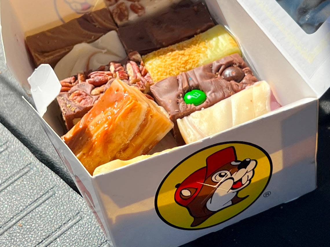 An assortment of fudge at Buc-ee’s in Florence, SC.