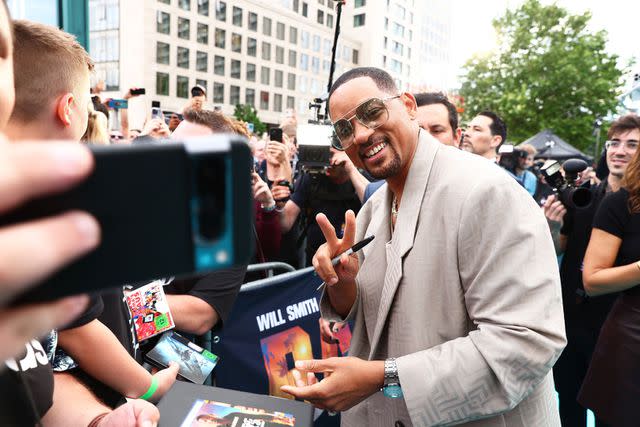 <p>Sebastian Reuter/Getty</p> Will Smith at a premiere of "Bad Boys: Ride or Die" in Berlin on May 27, 2024