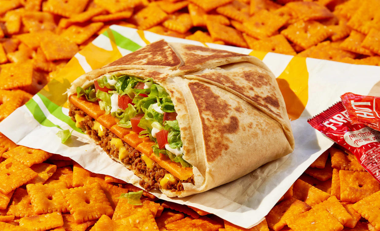 The Cheez-It Crunchwrap. (Taco Bell)